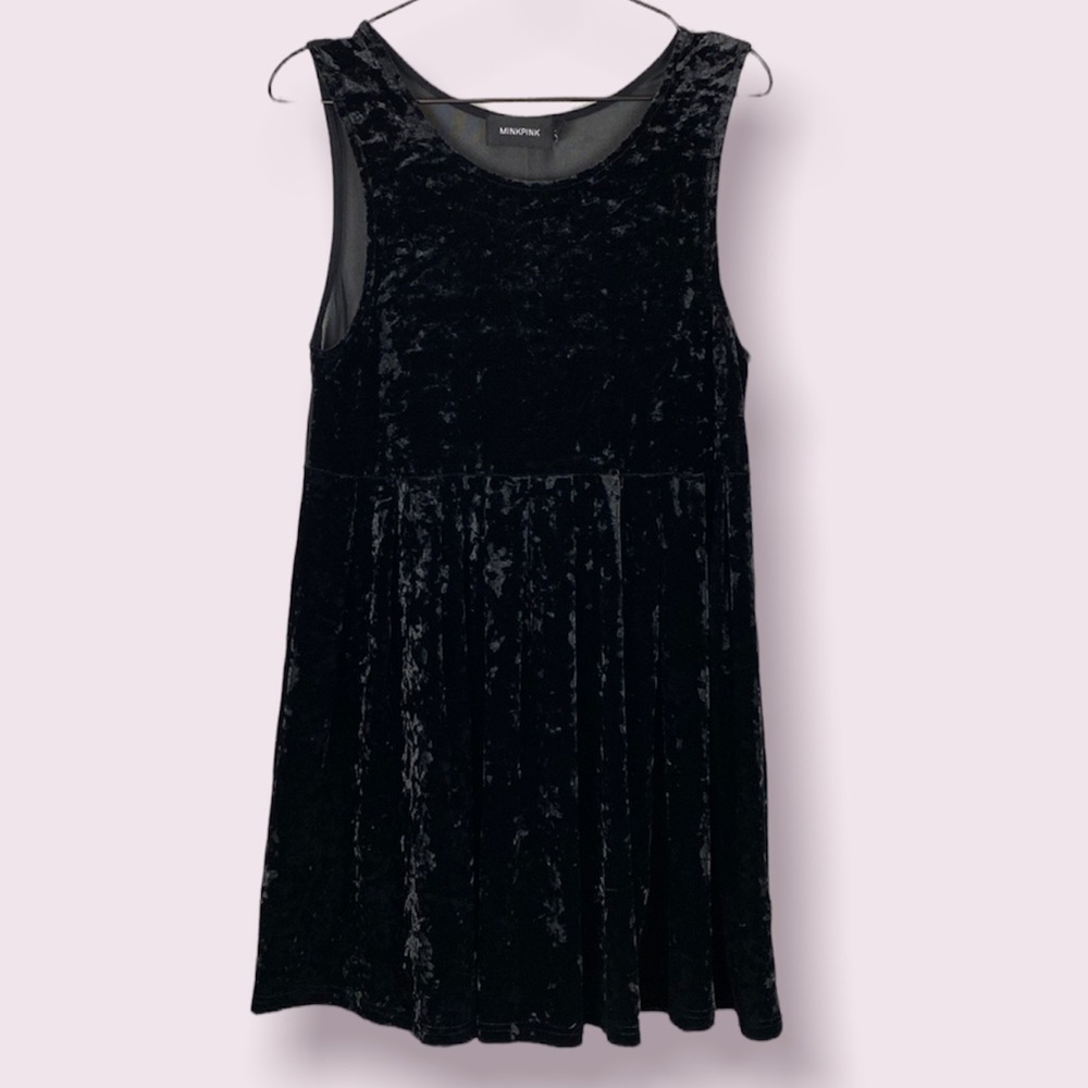 Minkpink velour sleeveless dress